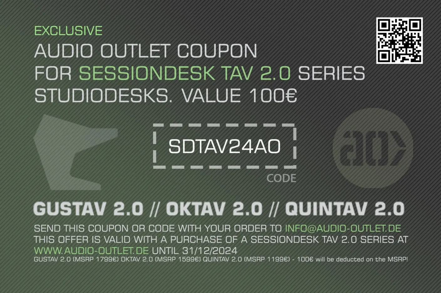 audio-outlet COUPON on TAV 2.0 series by Sessiondesk